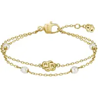 BOSS Goldfarbenes mehrreihiges Armband mit Double-B-Monogramm Grösse ONESI