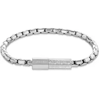 Calvin Klein Armband "CONTOURED BARREL", silber (edelstahlfarben), Armbänder, 19,5cm, Edelstahl, Armband