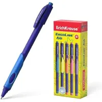 Erich Krause Kugelschreiber 0,35mm 10 Stück Blau - mit Gummigriff - Kulis Kulischreiber Stifte Schreibstifte Büro & Schulbedarf - ErgoLine Kids