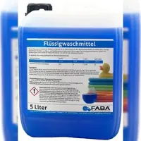 Faba Chemie FABA Flüssigwaschmittel Konzentrat 5 L, blau, Universal Color angenehm frisch inkl. Ausgießer