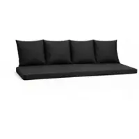Setgarden Mix Bench Kissen Outdoor Kissen Bankauflage 170x50+4x50x56cm Kissen Für 3-Sitzer Bänke 1tlg Schwarz