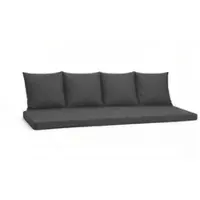 Setgarden Mix Bench Kissen Outdoor Kissen Bankauflage 170x50+4x50x56cm Kissen Für 3-Sitzer Bänke 1tlg Anthrazit
