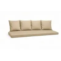 Setgarden Mix Bench Kissen Outdoor Kissen Bankauflage 170x50+4x50x56cm Kissen Für 3-Sitzer Bänke 1tlg Beige