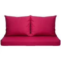 Setgarden Mix-Techno Gartenkissen Für Polyrattan Möbel 130×60×50 cm – Kissen Für 2 Sitzer Gartensofa 1tlg Rose