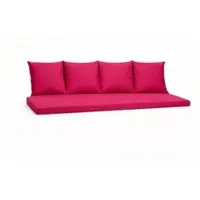 Setgarden Mix Bench Kissen Outdoor Kissen Bankauflage 170x50+4x50x56cm Kissen Für 3-Sitzer Bänke 1tlg Rose
