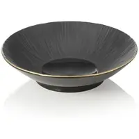 WAS Schale Set MAYA KURO, tief, Ø 22,5 cm, 0,75 ltr., schwarz, Set á 3 Stück, Porzellan