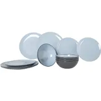Gimex - Vivid Line - Essgeschirr - Blau - 12-teilig