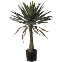 Wellhome - Künstliche Yucca-Pflanze im 90 cm hohen Topf