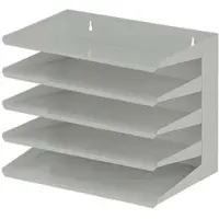 Proregal Sortierregal Aus Metall Mit 5 Fächern HxBxT 30 x 38 x 25 cm Bis DIN A4-Format Grau