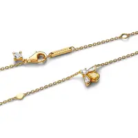 Pandora Timeless Gold Plated Zirconia Yellow Honey Bee Pendant Necklace 364560C01-45