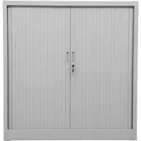 Proregal Rollladenschrank Weasel | 2 Ordernhöhen | HxBxT 105x120x40 cm | Grau