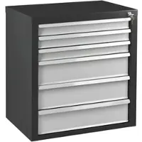 Proregal Schubladenschrank Kobra mit 6 Schubladen HxBxT 75 x 70 x 43,5 cm Anthrazitgrau Lichtgrau