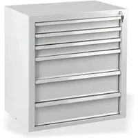 Proregal Schubladenschrank Kobra mit 6 Schubladen HxBxT 75 x 70 x 43,5 cm Lichtgrau
