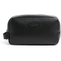 Piquadro Mode Special Leather Toiletry Bag 25 cm Black