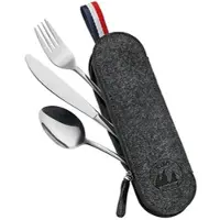 Cilio Besteckset Viaggio schwarz 3-teilig