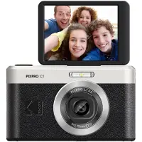 Kodak Pixpro C1 – Digitalkamera, ultrakompakt, 13 MP BSI CMOS, 4-facher Zoom, Farbe:Schwarz