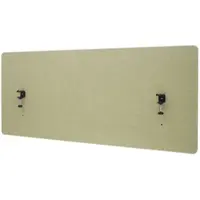 Proregal Akustik-Tischtrennwand | HxBxT 60x140x2 cm | doppelwandig Stoff Grün | Büro-Sichtschutz Schreibtisch Pinnwand