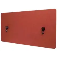 Proregal Akustik-Tischtrennwand | HxBxT 60x120x2 cm | doppelwandig Stoff Braun | Büro-Sichtschutz Schreibtisch Pinnwand