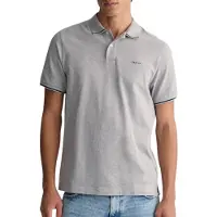 Gant für Herren. 2062034 Piqué-Poloshirt mit grüner Paspel (XL), Lässig, Baumwolle, Kurzarm