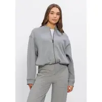Penn & Ink Damen Pullover & Cardigans Cardigan Print - Lichtgrijs - Größe S