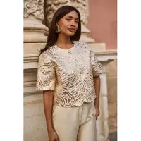 Freebird Damen Blazers F-wv-jaquard-fantasy-26-1 - Goud - Größe XL