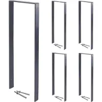 Baumarktplus 5 x Fahrradanlehnbügel 119 x 39 cm Flachstahl 13 mm Anthrazit Einbetonieren Anlehnbügel Parker Typ U