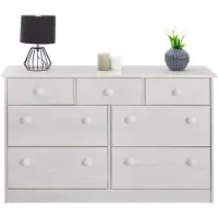 Idimex Sideboard RONDO, schöne Kommode im Landhausstil, massive Holzkommode mit 7 Schubladen, zeitlose Anrichte in weiß
