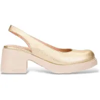 Wonders für Damen. E-7132_5432_7285 Flytres 32 gold Lederschuhe (39), 3 bis 5 cm, Keine, Lässig, Klassisch