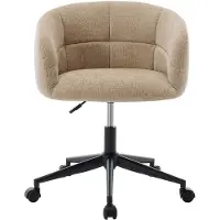 Vente-unique Bürostuhl - Strukturstoff - Beige - NOMITIO
