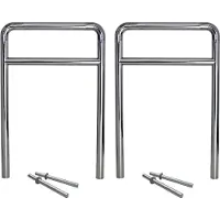 Baumarktplus 2 x Fahrradanlehnbügel 118 x 78 cm Edelstahl Ø 60 mm Einbetonieren Fahrradstä...