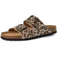 Tamaris Damen Pantolette Zweiriemer mit Muster und Tieffußbett 1-27534-44, Größe:38 EU, Farbe:Beige