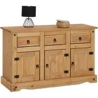 Idimex SALSA, 3 Tür(en), 3 Regale, Naturholz, Holz, Natürlich/Natur, Holz