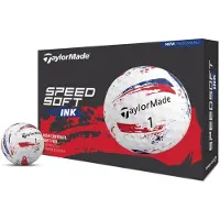 TaylorMade Golfbälle SpeedSoft INK - 12er Pack, blau/rot