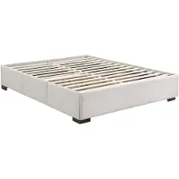 Vente-unique Bettgestell mit Schubladen 140 x 190 cm - Stoff - Beige - KOLANE von YSMÉE