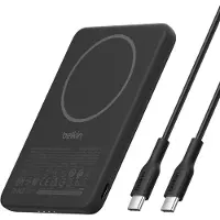 Belkin BPD010hqBK, 5000 mAh, Kabelloses Aufladen, 7,5 W, Schwarz