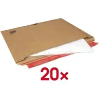 Colompac 20 Versandtaschen Spezialformat ohne Fenster braun, 41.3x29.3 cm