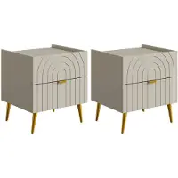 Vente-unique Nachttisch Norsim Beige 45 cm