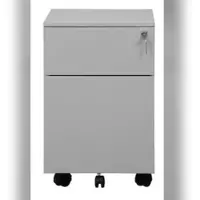 Proregal Rollcontainer Lynx | 1 Schublade & 1 Hängeschub| HxBxT 61x40x60 cm | Grau
