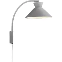 Nordlux Dial Wandleuchte Grau skandinavisch 25x40,2 cm mit Uplight