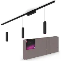 Philips Hue Perifo Schienenbeleuchtung Decke - 3 Pendelleuchten - White and Color - Schwarz