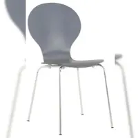 DELUKE Besucherstuhl ATHENS - Holz Grau 43x45x86 cm | Besucherstühle Konferenzstuhl Wartezimmerstuhl Bürostühle Bürostuhl Konferenzraum Wartezimmer
