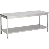 CombiSteel Arbeitstisch mit Grundboden aus Edelstahl 900x700x900mm