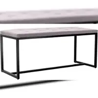 Proregal CHEFGASTRO Sitzbank PALMA Schwarz Stoff HxBxT 48x100x40cm Grau
