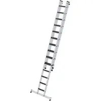 Proregal Stufen-Schiebeleiter 2-teilig mit nivello-Traverse und clip-step R13 1x14 + 1x10
