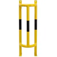 Proregal Großer Rohrschutz-Bügel 180° zur Boden-/Wandmontage | Innenmaß HxBxT 100x25x27,5cm | Schwarz-Gelb