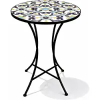 Mojawo Mosaik Mosaiktisch Gartentisch Bistrotisch Tisch Ø 60 x 70 cm