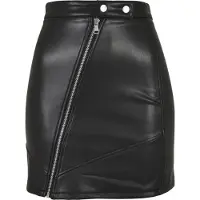 Urban Classics Synthetic Leather Biker Kurzer Rock