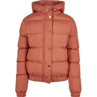 Urban Classics Ladies - Hooded Puffer Winterjacke earth - XL