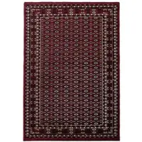 Carpetsale24 Orient Teppich 240x340 cm Rot, Großer Orient-Kurzflor mit klassischen Motiven, Strapazierfähig für offene Räume oder Studio