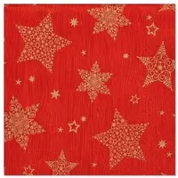 Papstar 300 Servietten, 3-lagig 1/4-Falz 33 cm x 33 cm rot "Christmas Shine" (88655, 15x20 Stück)